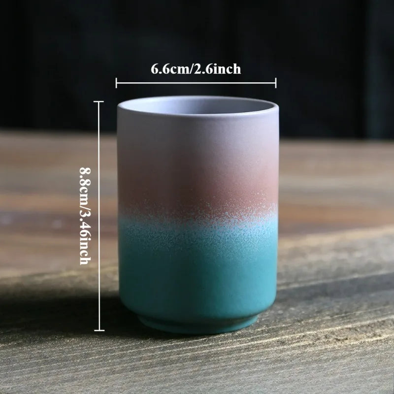 Ceramic Cup Vintage Coarse Pottery Restaurant Kiln Coffee Cups Household Drinking Large Water Cup Japanese Simple Gradient Mugs
