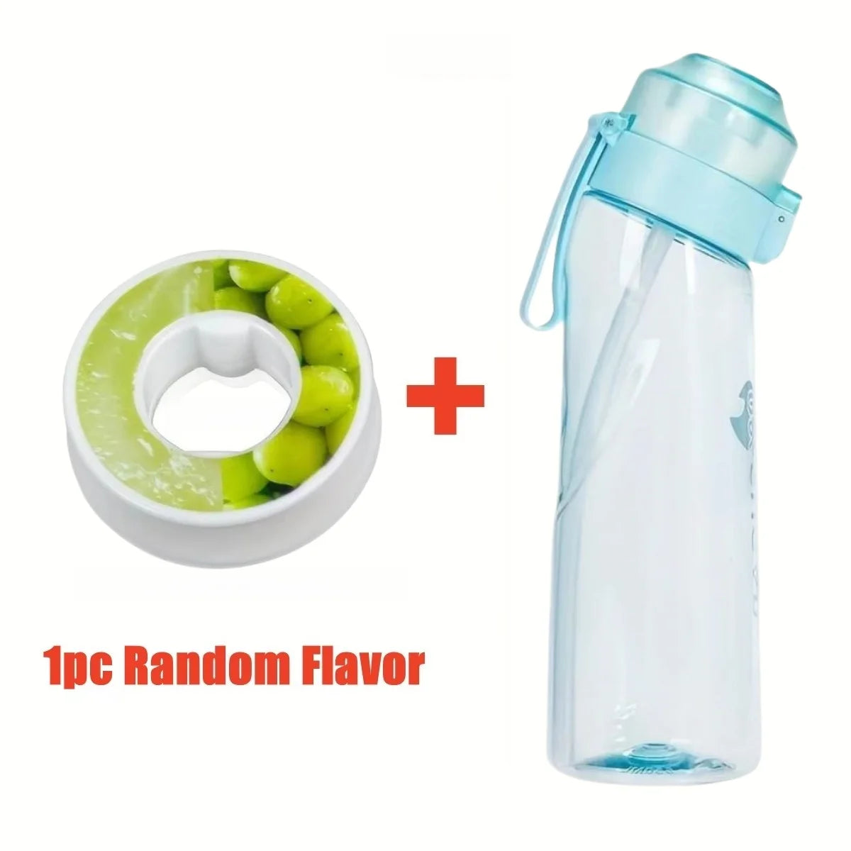 650ml/22oz Sports Water Bottle With 7 Fruit-Flavored Pods Portable Fitness Bottles For Outdoor Activities Leakproof Drinking Cup