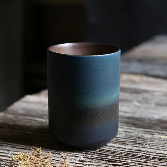 Ceramic Cup Vintage Coarse Pottery Restaurant Kiln Coffee Cups Household Drinking Large Water Cup Japanese Simple Gradient Mugs
