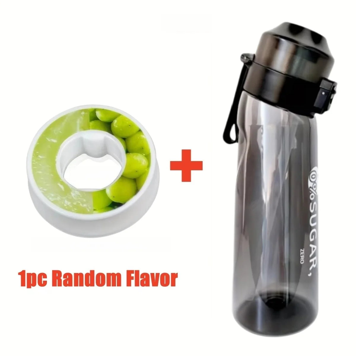 650ml/22oz Sports Water Bottle With 7 Fruit-Flavored Pods Portable Fitness Bottles For Outdoor Activities Leakproof Drinking Cup