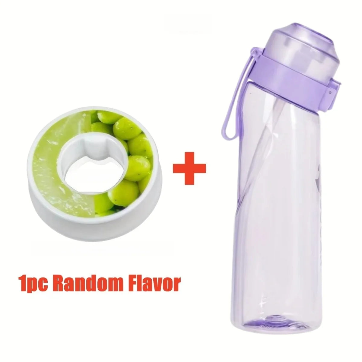 650ml/22oz Sports Water Bottle With 7 Fruit-Flavored Pods Portable Fitness Bottles For Outdoor Activities Leakproof Drinking Cup