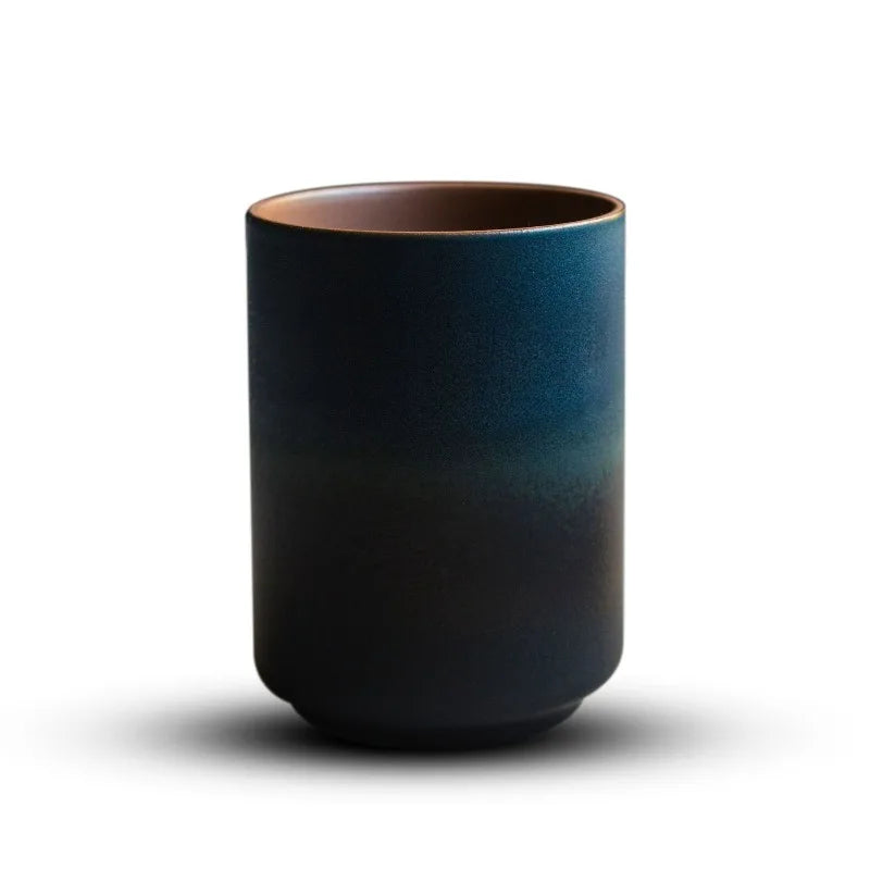 Ceramic Cup Vintage Coarse Pottery Restaurant Kiln Coffee Cups Household Drinking Large Water Cup Japanese Simple Gradient Mugs