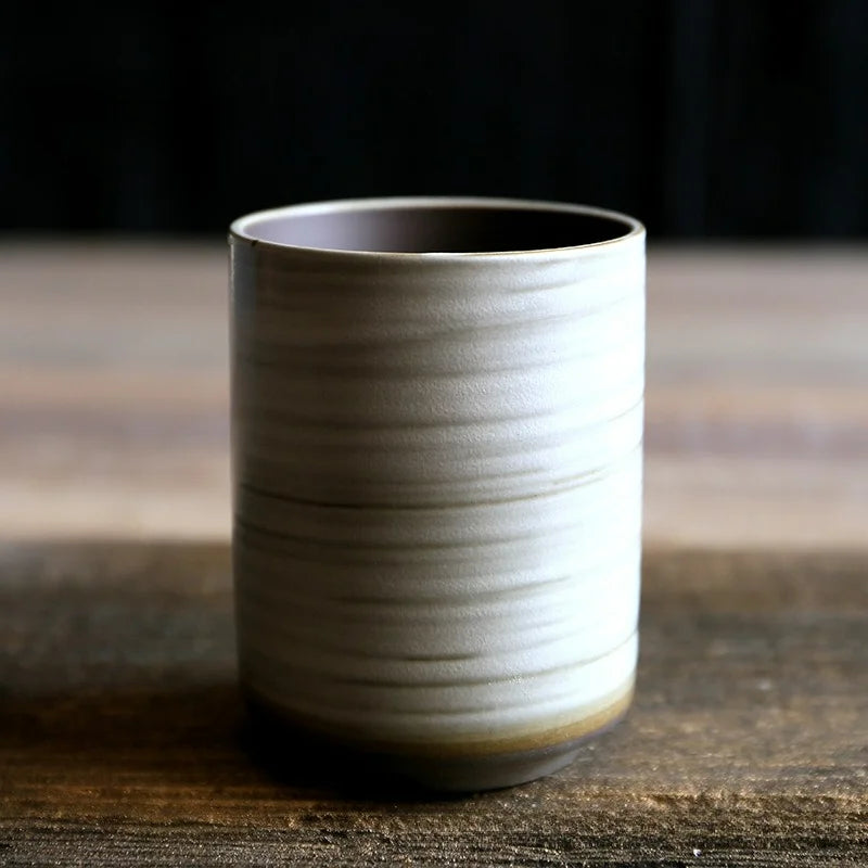 Ceramic Cup Vintage Coarse Pottery Restaurant Kiln Coffee Cups Household Drinking Large Water Cup Japanese Simple Gradient Mugs