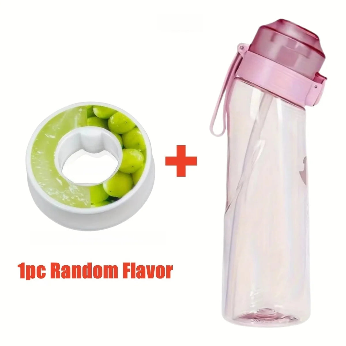 650ml/22oz Sports Water Bottle With 7 Fruit-Flavored Pods Portable Fitness Bottles For Outdoor Activities Leakproof Drinking Cup